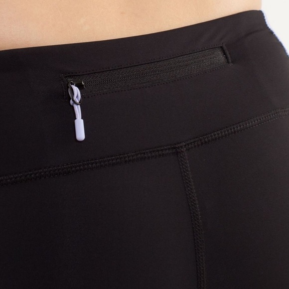 Lululemon Fast And Free Crop - Black / High Noon Dot Lilac - Picture 6 of 13